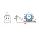 Azkoyen AZ04 2 Group Espresso Machine  Heating element 3000W / 230V 4 Poles